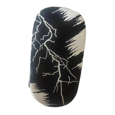 Imagem de RNXRZANK Almofada de Soco para Muay Thai, Almofada de Boxe, Escudo de Chute para Taekwondo, Alça Ajustável, Absorção de Choque, Couro PU, Adequada para Treinam, Preto Branco, Tamanho real