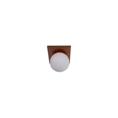 Imagem de Plafonier Plafon Bola Canopla Quadrada G9 Sobrepor - IDEALLUME, Cobre