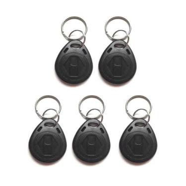 Imagem de Fob RFID de 125 khz, etiquetas RFID graváveis T5577 fob para gravador RFID, compatível com leitores de formato 1386 1326 H10301 e sistemas de controle de acesso (5 peças)