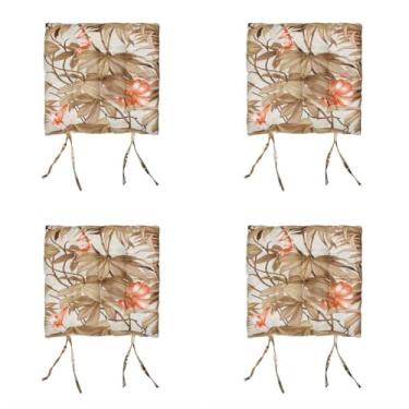 Imagem de 4 Almofadas Futon Assento de Cadeira Tamanho 40x40 Cm(Color 9)