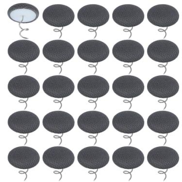 Imagem de Chinflly Tachinhas de estofamento Pinos de forro de cabeça com botão coberto de tecido, pinos de torção de cabeça transparente para sofá, poltrona, capas de apoio de braço, saias de cama, capas para