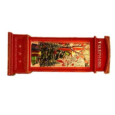 Imagem de Naroote Cabine Telefônica Com Lanterna Globo de Neve, Ornamento de Natal Projetado para Decoração de Bar Ktv, Resina Fofa/pc/lâmpada (#3)