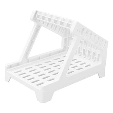 Imagem de Cocoarm Suporte para Impressora de Código de Barras Suporte para Etiquetas para Impressora Térmica Com Material ABS Suporta Rolo de 110mm e Folha de 180x100mm Acessório para Impressora (WHITE)