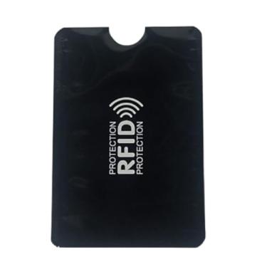Imagem de Kit Com 6 ou 10 Unidades Capa Bloqueio RFID Protetor de Cartao Por Aproximação Escolha Sua Cor Material Metalico Contactless Anti Furto Bloqueador de Sinal NFC Proteção Contra Clonagem (10, preto)