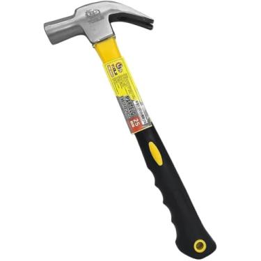 Imagem de Martelo Profissional Unha Cabo de Fibra de Vidro Emborrachado Cabeça de Aço Carbono 25cm