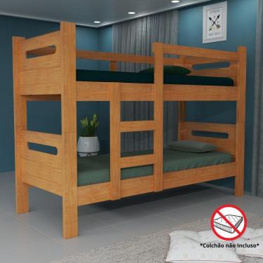 Imagem de Beliche Solteiro MDF Compacto Para Chácara Pousada Cerejeira