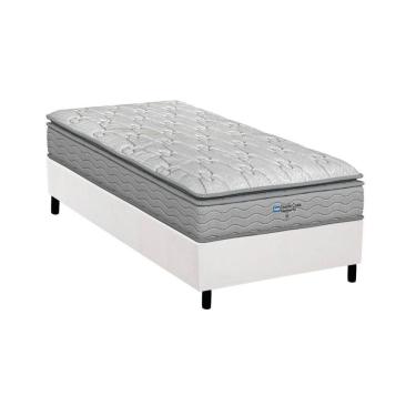 Imagem de Cama Box Solteiro: Colchão Espuma D45 Probel Anatômico Guarda Costas Próextreme Plus + Base Crc Courano White (88x188)