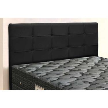 Imagem de Painel De Cama Box Estofada Queen Clean Plus Suede Negro - Simbal