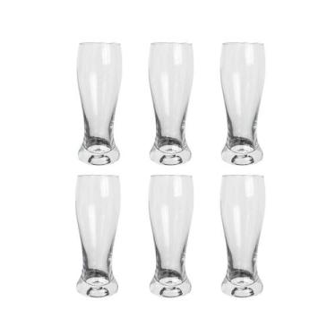 Imagem de Kit 6 Copos de Chopp Cerveja Drinks Clássico em Vidro Transparente 315