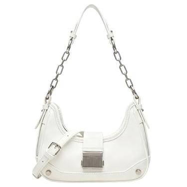 Imagem de RTGGSEL Bolsa feminina contrastante xadrez listrada tiracolo ombro axila bolsa bolsa bolsa clutch bolsa bolsa hobo, Retrô branco, Retrô moderno