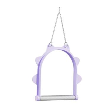 Imagem de Bothyi Brinquedo de Balanço para, Brinquedo para Roer, Poleiro para, Acessório para Gaiola para Pássaros Pequenos Pretos, Pele de Tigre, Pe, violeta