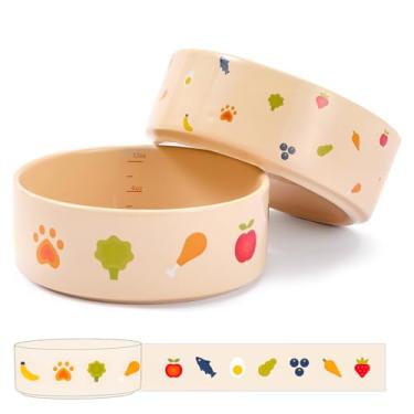 Imagem de BICOPET Conjunto de tigelas de cerâmica para cães e gatos - NomNom-S