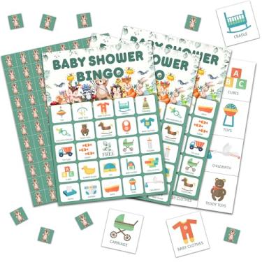 Imagem de Jogos de bingo para chá de bebê, jogo de bingo da floresta para adultos e amigos, jogos de festa revelados de gênero, presentes ideais para atividades de festa de chá de bebê, lembrancinhas de