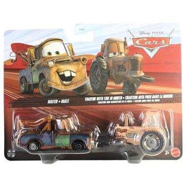 Imagem de Mattel Disney Cars 2025 1:55 Scale 2-Pack Mater and Tractor with Tire in Mouth
