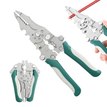 Imagem de Descascador de fios dobrável 18 em 1, 2025 novos decapadores de fios com detector de tensão, descascador e cortador automático de fios, ferramenta de crimpagem de fio para reparo de cabos