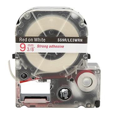 Imagem de Fita para etiquetagem, resistente a altas temperaturas, durável, para fabricação de etiquetas, para impressora de etiquetas Série LW e Máquina de etiquetas Jin Gong SR230C SR530C (Texto vermelho de