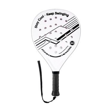 Imagem de UGPLM Raquete de Padel, Raquete de Tênis Leve com Núcleo em EPE, Equipamento Físico para Crianças e Jovens, Ideal para Uso Indoor em Escolas e Campos, Preto E Branco