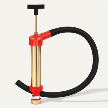 Imagem de Deckaura Bomba manual de drenagem de óleo de motor marítimo 34060-0130, latão, bomba de troca de óleo de barco, 26 cm de comprimento, 3 cm de diâmetro, compatível com OMC/Mercruiser, saída de 1 galão