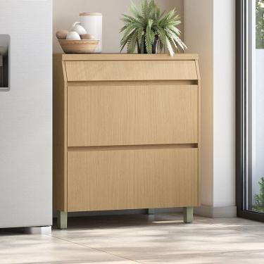 Imagem de Balcão 1 Portas 1 Gaveta 80cm 100% Mdf Carvalho