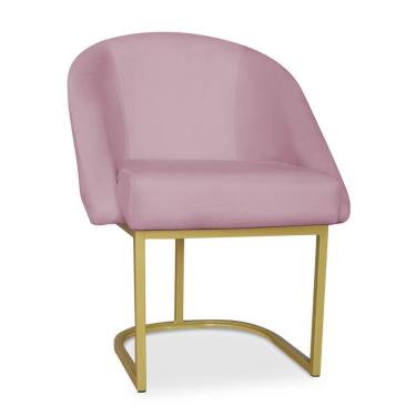 Imagem de Cadeira Poltrona Lua Com Base Metálica - Bebeshop Rose