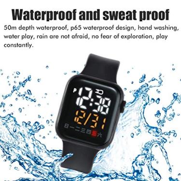 Imagem de Generic Relógio Eletrônico Infantil Led Digital Esportivo Relógio Confortável Tela de Toque Y4 Dial Time Display Elegante Pulseira Macia para Todas As Ocasiões (Laranja #36)