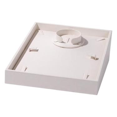 Imagem de APLVFFZH Bandeja para Joias, Expositor de Joias, Opção de Armazenamento, Organizador de Multiuso, Bege