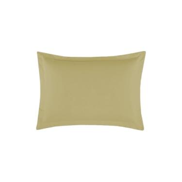Imagem de Kit Capa de Travesseiro Matelada com Abas – Percal 180 Fios Misto – Toque Fresco e Acetinado – Padrão 70x50cm (04, Amarelo)