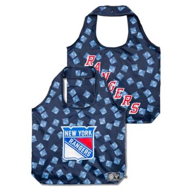 Imagem de FE Bolsa de compras sustentável NHL New York Rangers, sacola reutilizável New York Rangers, equipamento oficialmente licenciado pela NHL, tecidos reciclados, azul-marinho, tamanho único
