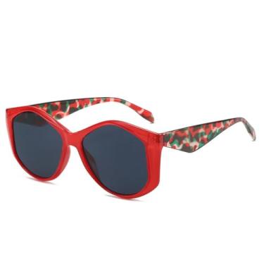 Imagem de Óculos de Sol UV400 - Cores Candy Degradê para Homens e Mulheres, Esportes ao Ar Livre, Corrida e Ciclismo, Vermelho