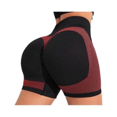 Imagem de Shorts De Yoga Femininos De Cintura Alta Para Treino Fitness Levanta B