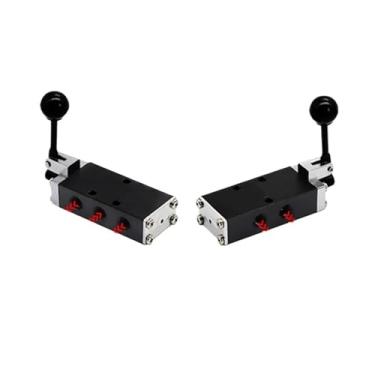 Imagem de PXNQMTJM 1 peça SH-402 SH-403 Válvula manual de duas posições de cinco direções inversão manual válvula de controle (cor: SH-403)