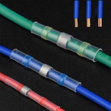 Imagem de Kit de conectores de fio de vedação de solda 60-240 peças à prova d'água de grau marítimo estanhados elétricos isolados terminais de junta de emenda (138 peças com caixa)