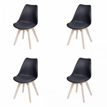 Imagem de Kit com 4 Cadeiras para Sala de Jantar Joly Preto