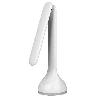 Imagem de Lâmpada de mesa de LED moderna para bancada, proteção ocular, regulável de economia de energia, luminária, visor LCD, lâmpada de mesa LED com 7 temperaturas de cor x 3 níveis de brilho, luz noturna