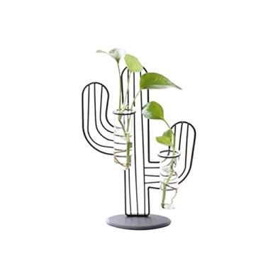 Imagem de Vaso de flores decoração linhas minimalistas abstrato vaso de ferro seco vasos de flores secas ornamentos de flores nórdicas vasos para decoração de flores (cor: B2) (B2) (B2)