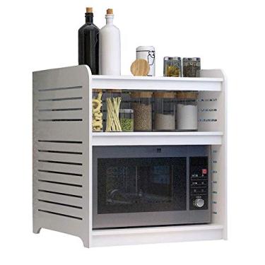 Imagem de Prateleira de cozinha rack de forno micro-ondas forno micro-ondas prateleira de 3 camadas unidade de prateleira de cozinha armazenamento multiuso organizador de estação de trabalho de especiarias