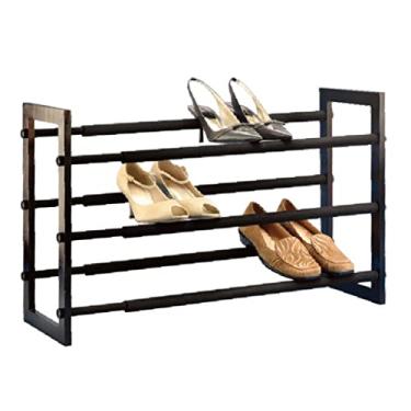 Imagem de HHHJQFAAT Sapateira, sapateira, 3 níveis, retrátil, multifuncional, torre, prateleira, sapateira, organizador de sapatos, prateleiras de pé, organizador de armazenamento Safehappy