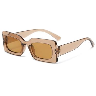 Imagem de Óculos de Sol UV400 - Cores Candy Gradiente Punk Tamanho Pequeno para Homens e Mulheres, Esportes ao Ar Livre, Corrida, Ciclismo, Lentes Transparentes e Marrons