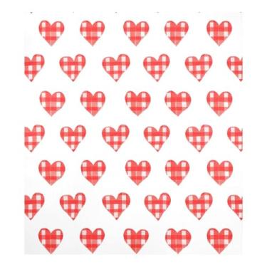 Imagem de Qilmy Capa magnética para máquina de lavar louça Dia dos Namorados corações vermelhos 58 x 66 cm porta da frente capas decorativas de geladeira adesivo folha magnética máquina de lavar louça painel