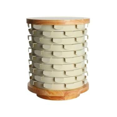 Imagem de Suportes organizadores de joias adereços de exibição de joias brincos giratórios de madeira maciça rack de exibição loja suporte de joias de grande capacidade suportes de armazenamento de brincos