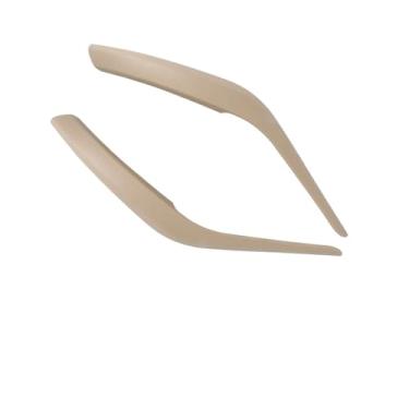 Imagem de Maçaneta da porta interna esquerda e direita, acabamento preto, compatível com BMW X1 E84 2009-2016, maçaneta do painel da porta interna do carro(Beige 1 pair)