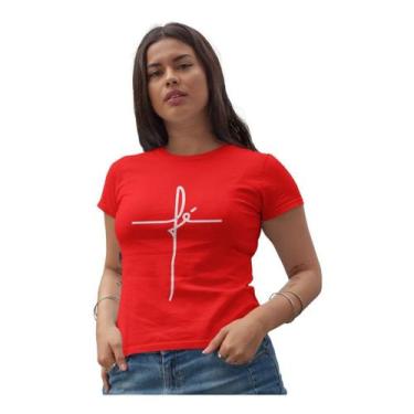 Imagem de Camiseta Fé Jesus Evangélica Gospel Baby Look Feminina - Blackchic, Ve