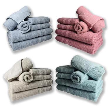 Imagem de Jogo De Toalhas 8 Banhos 8 Rostos 8 Grande Grossa