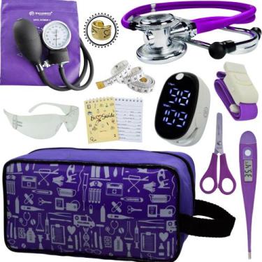 Imagem de Kit Enfermagem Aparelho Pressão Esteto Frete Grátis Promocao - Love Sa