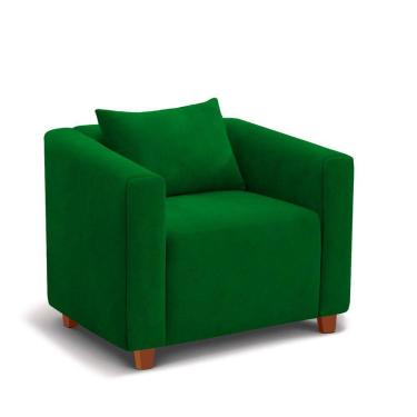 Imagem de Poltrona Decorativa Helena Suede Verde - Inova Decorações