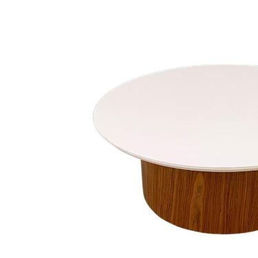 Imagem de Mesa De Centro Base Cilíndrica 80cm Cor Branco