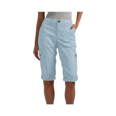 Imagem de Shorts Cargo Femininos Slim Retos Para Primavera E Verão, Moda Casual 