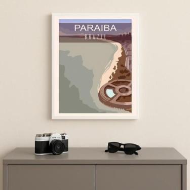 Imagem de Quadro Decorativo Paraíba- Brasil 45X34Cm Mold Branca Vidro - Quadros 