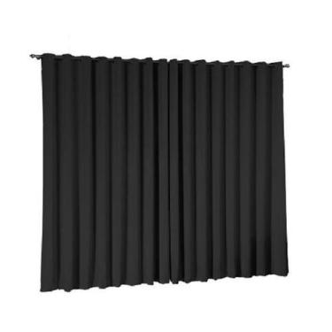 Imagem de Cortina Blackout Corta Luz Em Tecido Grosso 3,00X2,50 Preto - MRR CONF