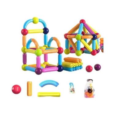 Imagem de Conjunto De Blocos Magnéticos Montessori Para Crianças, Brinquedos Edu